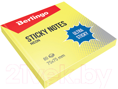 Блок для записей Berlingo Ultra Sticky / LSn_39200 (неон желтый)