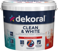 Краска Dekoral Clean&White Грязеотталкивающая матовая (3л, белый) - 
