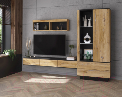 Изображение товара Горка для гостиной Interline Quartz-10 (дуб нокс/черный)