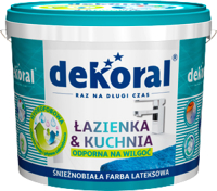 Краска Dekoral Lazienka & Kuchnia Латексная влагостойкая (1л, белый) - 