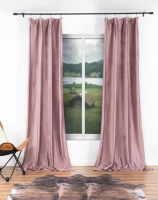 Шторы Casa Conforte Holland Вельвет 150x270 / 6176935 (2шт, однотонный пудровая роза) - 