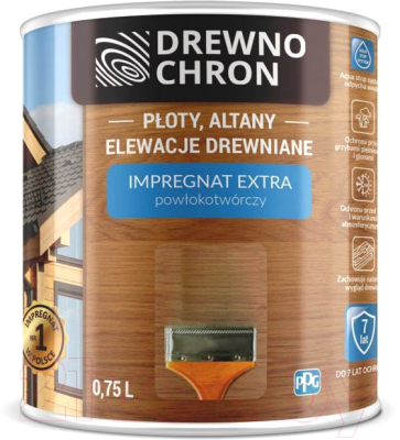 Пропитка для дерева Drewnochron Пленкообразующая (750мл, орех темный)