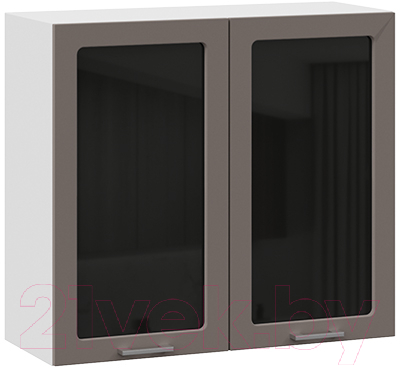 Шкаф навесной для кухни ТриЯ Габриэлла 1В8С (белый/муссон) — фото 1