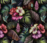 Фотообои листовые Vimala Тропические колибри (270x300) - 