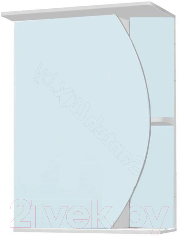 Шкаф с зеркалом для ванной Vako Луна 50 Левый / 10382