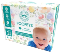 Подгузники детские Poopeys Midi 4-9кг (40шт) - 