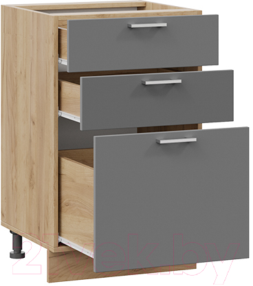 Шкаф-стол кухонный ТриЯ Габриэлла 1Н5Я3 (дуб крафт золотой/титан) — фото 2