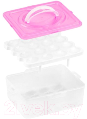 Контейнер Perfecto Linea Для хранения яиц 34-028231 (розовый)