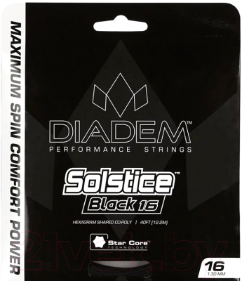 Струна для теннисной ракетки Diadem Solstice Black Set 16L / S-SET-SOLBLK-16L-BL (12.2м, черный)