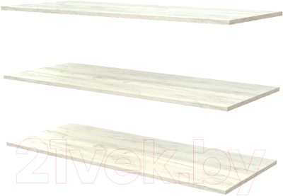 Комплект полок для корпусной мебели Bravo Мебель Твист ШР-4 (дуб крафт белый/металл бруклин)