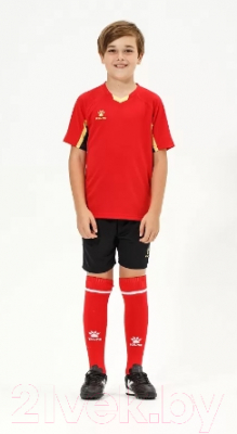 Футбольная форма Kelme Short-Sleeved Football Suit / 8251ZB3002-600 (р.110, красный/черный)