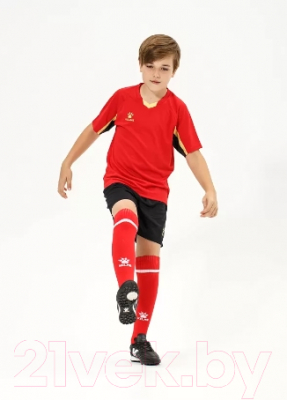 Футбольная форма Kelme Short-Sleeved Football Suit / 8251ZB3002-600 (р.110, красный/черный)