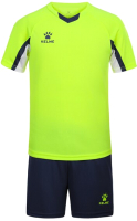 Футбольная форма Kelme Short-Sleeved Football Suit / 8251ZB3002-904 (р.110, зеленый/черный) - 