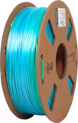 Пластик для 3D-печати Gembird PLA / 3DP-PLA-SK-01-BG (1.75мм, 1кг, синий/зеленый шелк)