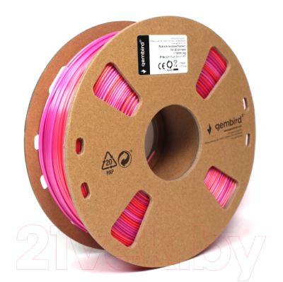 Пластик для 3D-печати Gembird PLA / 3DP-PLA-SK-01-RP (1.75мм, 1кг, красный/фиолетовый шелк)