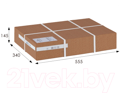 Банкетка Мебелик Ретро с ящиком (белый/полоса коричневый)