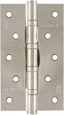 Петля дверная Нора-М 125 Универсальная накладная без врезки и коплачка (2шт, хром)