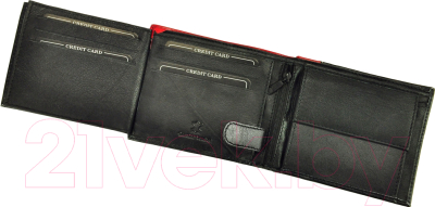 Портмоне Cedar Cavaldi N992-GDL (черный/красный)