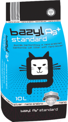 Наполнитель для туалета Bazyl Ag+ Standard (10л)