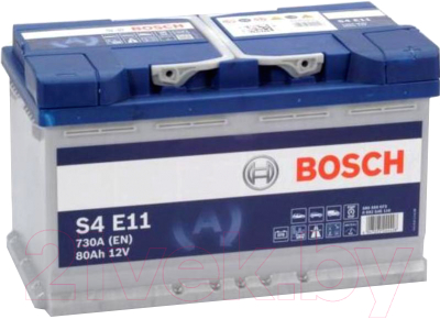 Автомобильный аккумулятор Bosch EFB S4 E11 580500080 / 0092S4E111 (80 А/ч)