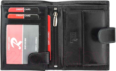 Портмоне Cedar Ronaldo N4L-VT RFID (черный/красный)