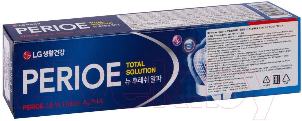Зубная паста Perioe Fresh Alpha Total Solution для комплексного ухода (170г) — фото 4