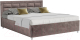 Двуспальная кровать Mebel-Ars Версаль 160 (бархат серо-шоколадный/Star Velvet 60 Coffee) - 
