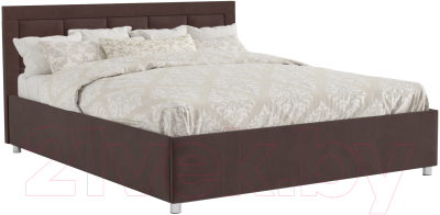Полуторная кровать Mebel-Ars Версаль 140 (велюр молочный шоколад/НВ-178/13)