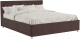 Полуторная кровать Mebel-Ars Версаль 140 (велюр молочный шоколад/НВ-178/13) - 