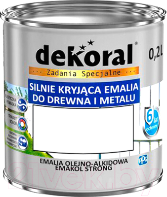 Эмаль Dekoral Emakol Strong (200мл, белый глянцевый)