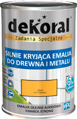 Эмаль Dekoral Emakol Strong (900мл, желтый)