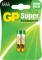 Комплект батареек GP Batteries Super Alkaline АААА / GP 25A-2CR2 20/160 (2шт) - 