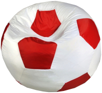 Бескаркасное кресло Kreslomeshki Мяч XXL / MXL-90-BK (бело-красный) - 