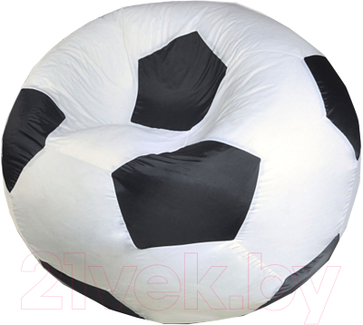 Бескаркасное кресло Kreslomeshki Мяч XXL / MXL-90-BCH (бело-черный)