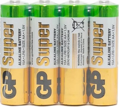 

Комплект батареек, Super Alkaline АА / GP 15ARS-2SB4