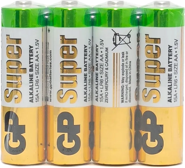 Комплект батареек GP Batteries Super Alkaline АА / GP 15ARS-2SB4 (4шт)