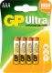 Комплект батареек GP Batteries Ultra Alkaline ААА / GP 24AU-2CR4 (4шт) - 