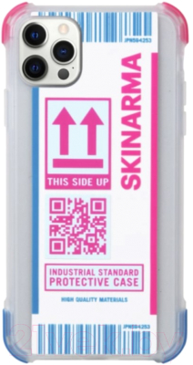 Чехол-накладка Skinarma Kozutsumi для iPhone 12 Pro Max (розовый/белый)