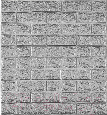 Панель ПВХ Lako Decor Самоклеящаяся 70x600(5мм) / LKD-01-04-114 (серебро-серый)