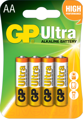 Комплект батареек GP Batteries Ultra Alkaline АА / GP 15AU-CR4 Ultra (4шт)