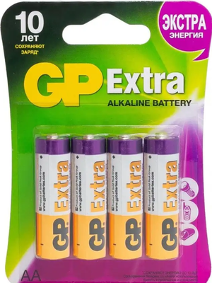 

Комплект батареек, Extra Alkaline АА / GP 15AXNEW-2CR4