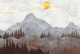 Фотообои листовые Vimala Рисованные горы коричневые (270x400) - 