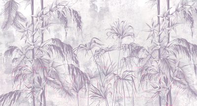 Фотообои листовые Vimala Розовые джунгли (270x500)
