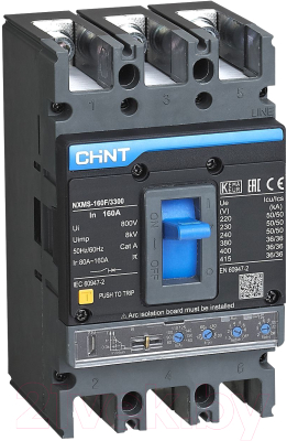 Выключатель автоматический Chint NXMS-160F/3Р 100A 36кА / 264746 (с электронным расцепителем)