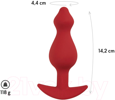 Пробка интимная LeFrivole Libra / 06153L  (бордовый)
