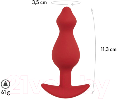 Пробка интимная LeFrivole Libra / 06153M (бордовый)