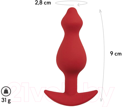 Пробка интимная LeFrivole Libra / 06153S (бордовый)