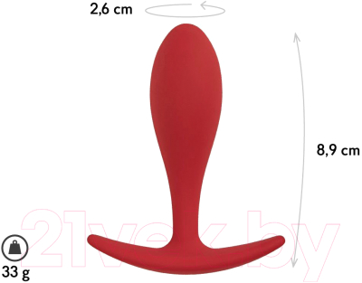 Пробка интимная LeFrivole Lito / 06133M (бордовый)