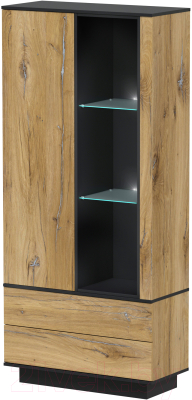 Изображение товара Горка Интерлиния Quartz-3 с подсветкой (дуб нокс/черный)