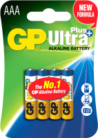 Комплект батареек GP Batteries Ultra Plus Alkaline ААА / GP 24AUPNEW-2CR4 (4шт) - 